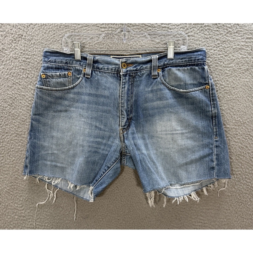 Vintage Levis 527 Shorts Mens 36 Blue Denim Jorts Workwear Grunge Skater Y2K